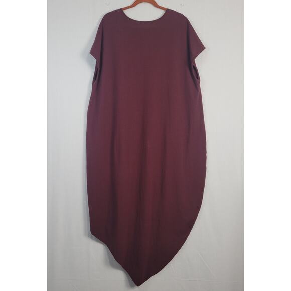 Universal Standard Iconic Geneva Dress sz 22-24 Black Cherry asymmetrical casual - Picture 8 of 8
